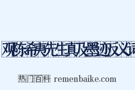 观陈希夷先生真及墨迹反义词是什么意思的图片